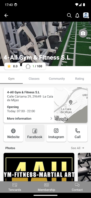4-All Gym & Fitness S.L Screenshot 1