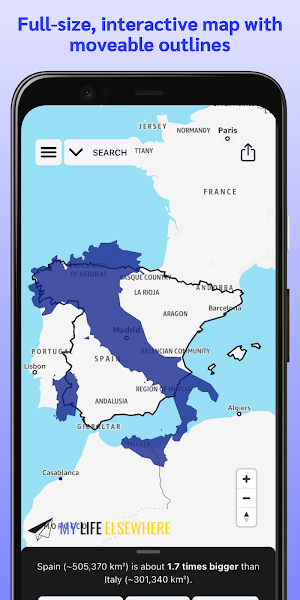 MapSize Screenshot 3