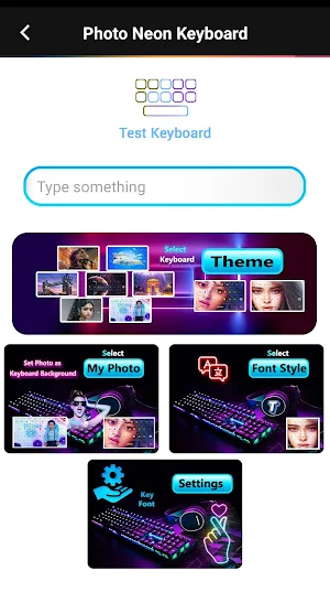Neon Photo Keyboard LED Theme Screenshot 2