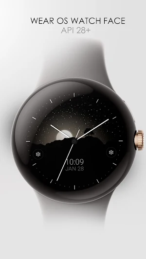 Minimal Black v25 watch face Screenshot 0