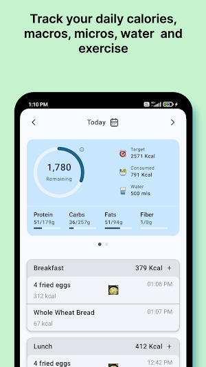 AI Nutrition Tracker Screenshot 2
