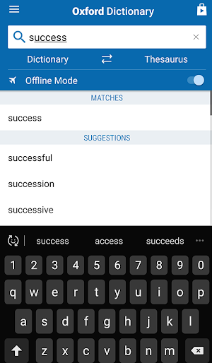Concise Oxford American Dictionary & Thesaurus Screenshot 1
