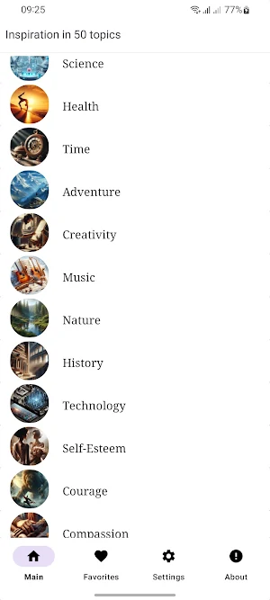 Inspiration in 50 topics Screenshot 1