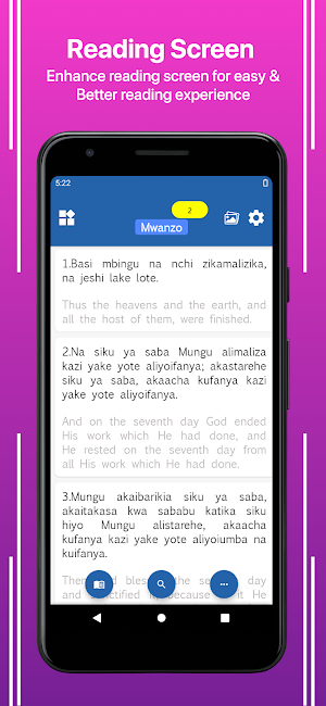 Swahili  English Bible Screenshot 1
