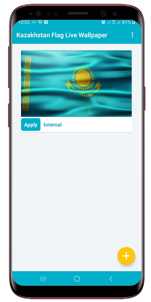 Kazakhstan Flag Waving Live Wallpaper Screenshot 0