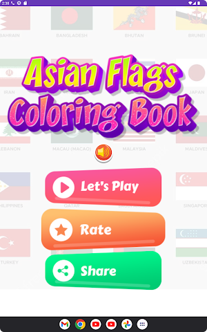 coloring flag asian countries Screenshot 2