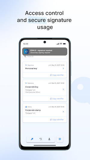 EDIN ID: Cloud Signing Screenshot 2