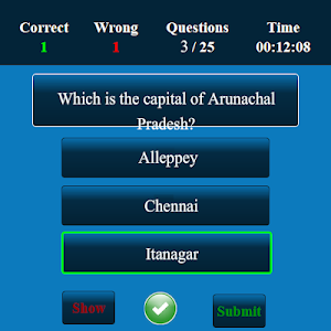 Arunachal Pradesh MCQ Screenshot 3