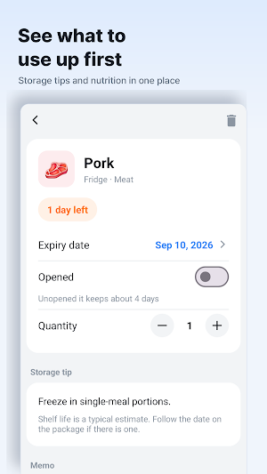 Food Expiry Tracker - Fridgeon Screenshot 1