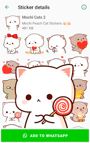 Mochi Peach Cat Stickers for WhatsApp Screenshot 0