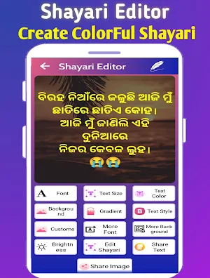Odia Shayari With Photo Editor Screenshot 2