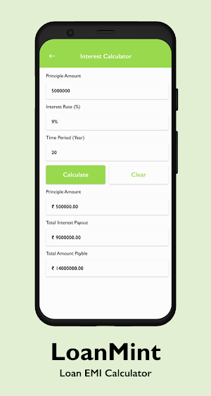 LoanMint - Loan EMI Calculator Screenshot 1