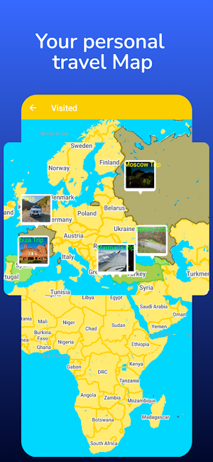 Visited Places : Been Map Screenshot 2
