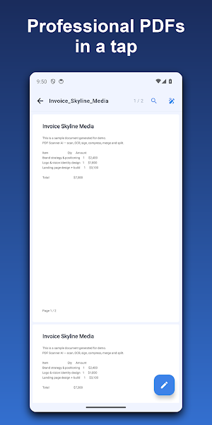 PDF Scanner AI: Editor, Reader Screenshot 1