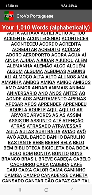 GroVo Portuguese Screenshot 2