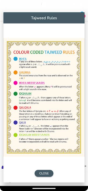 Color Coded Quran with Tajweed Screenshot 2