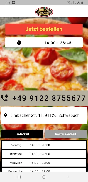 French Pizza Service Screenshot 1