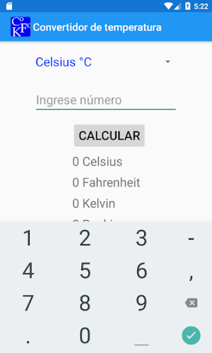 Convertidor de temperatura Screenshot 3