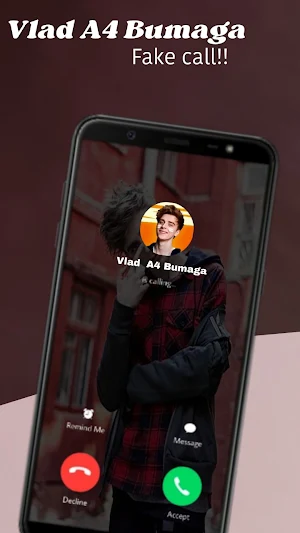 Vlad A4 Bumaga Fake Video Call Screenshot 1