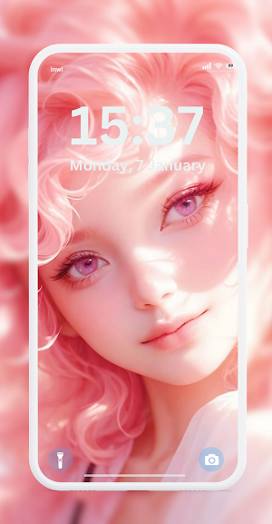 Glitter Girly Pink Wallpaper Screenshot 2
