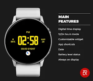 Yellow Elegant Watch Face Screenshot 1
