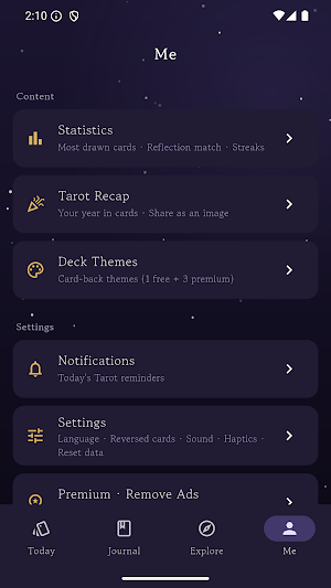 Tarot Diary: Daily Reading Screenshot 3