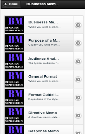 Business memorandum Screenshot 0