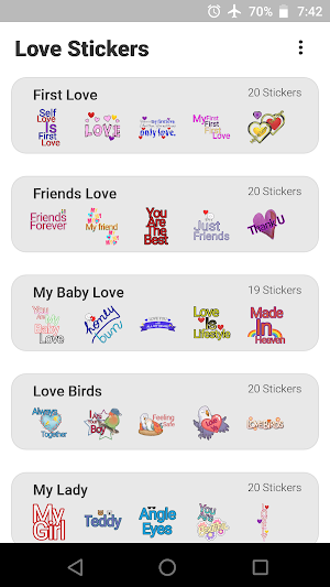 Love Stickers Collection - WA Screenshot 0