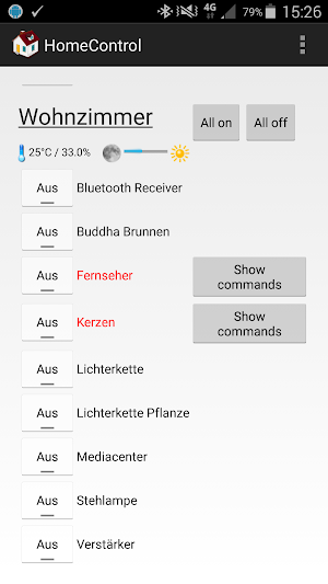 HomeControl Screenshot 1