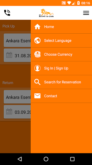 By Aslan Rent A Car Screenshot 1