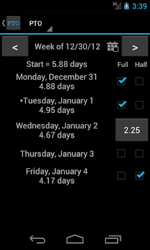 PTO Tracker Screenshot 3