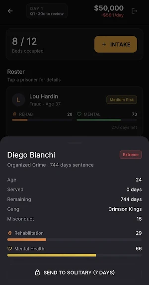Warden Tycoon: Prison Manager Screenshot 2