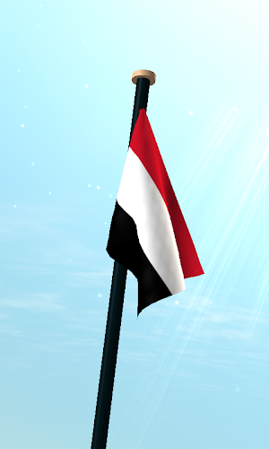 Yemen Flag 3D Free Wallpaper Screenshot 2