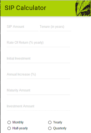 Lemon Fundz SIP Calculator Screenshot 0