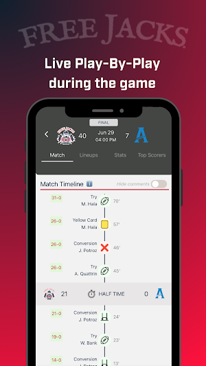 Free Jacks Rugby Screenshot 1
