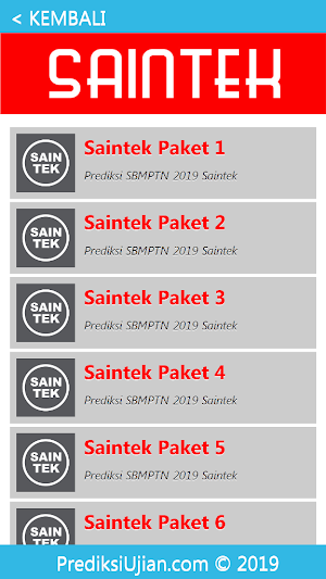 Prediksi SBMPTN Saintek 2019 Screenshot 1
