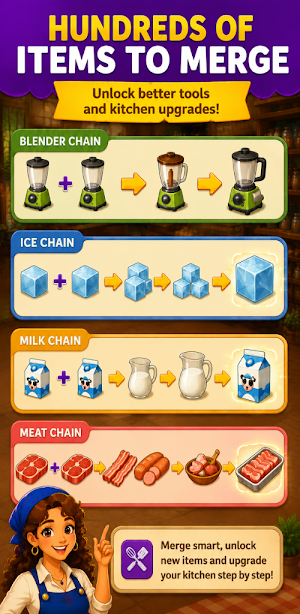 Merge Hotel Chef, Merging Game Screenshot 3