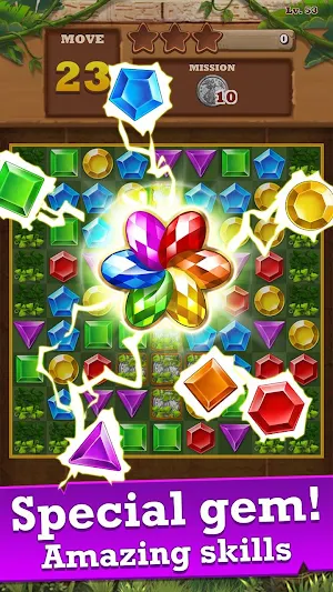Jungle Gem Blast: Match 3 Jewel Crush Puzzles Screenshot 0