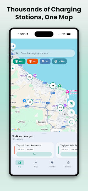 ChargeRoute: EV Charging Map Screenshot 0