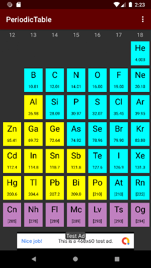 Periodic Table Screenshot 1