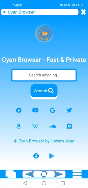 Cyan Browser - Ultra Fast & Pr Screenshot 0