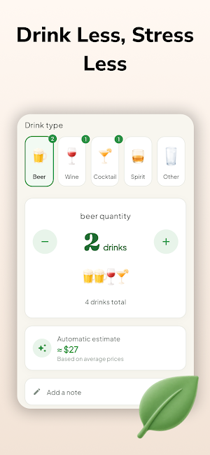 DryDays: Drink & Sobriety Log Screenshot 1