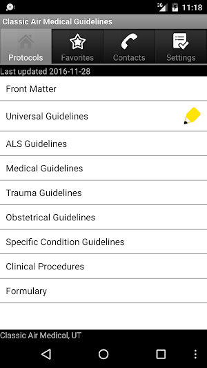 Classic Air Medical Guidelines Screenshot 2