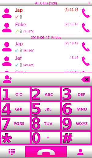 Theme Big Pink Whit Rocketdial Screenshot 0