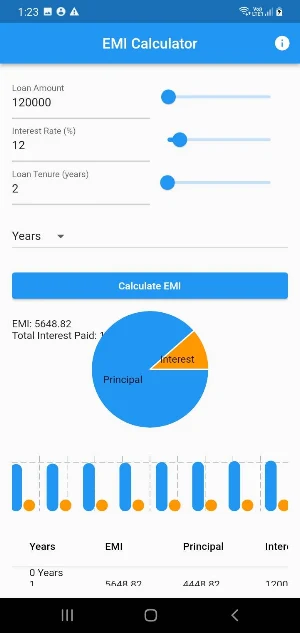 EMI Calculator Screenshot 2