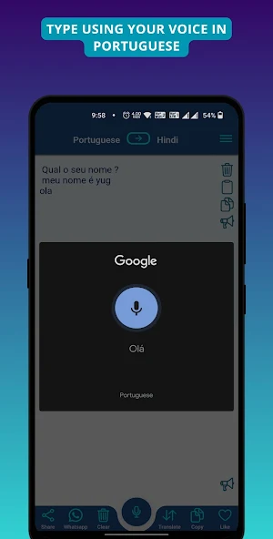 Portuguese - Hindi Translator Screenshot 2