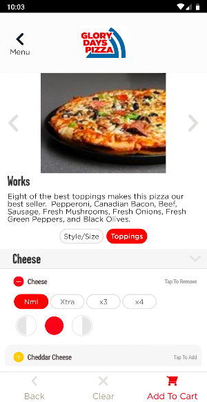 Glory Days Pizza Screenshot 3