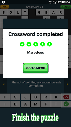 English Crossword puzzle Screenshot 2