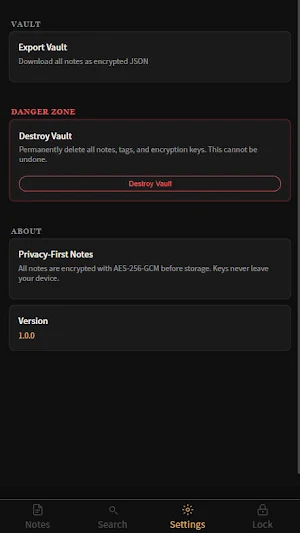VaultNotes Screenshot 2