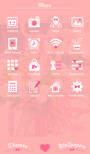 Flower Bicycle Theme +HOME Screenshot 1